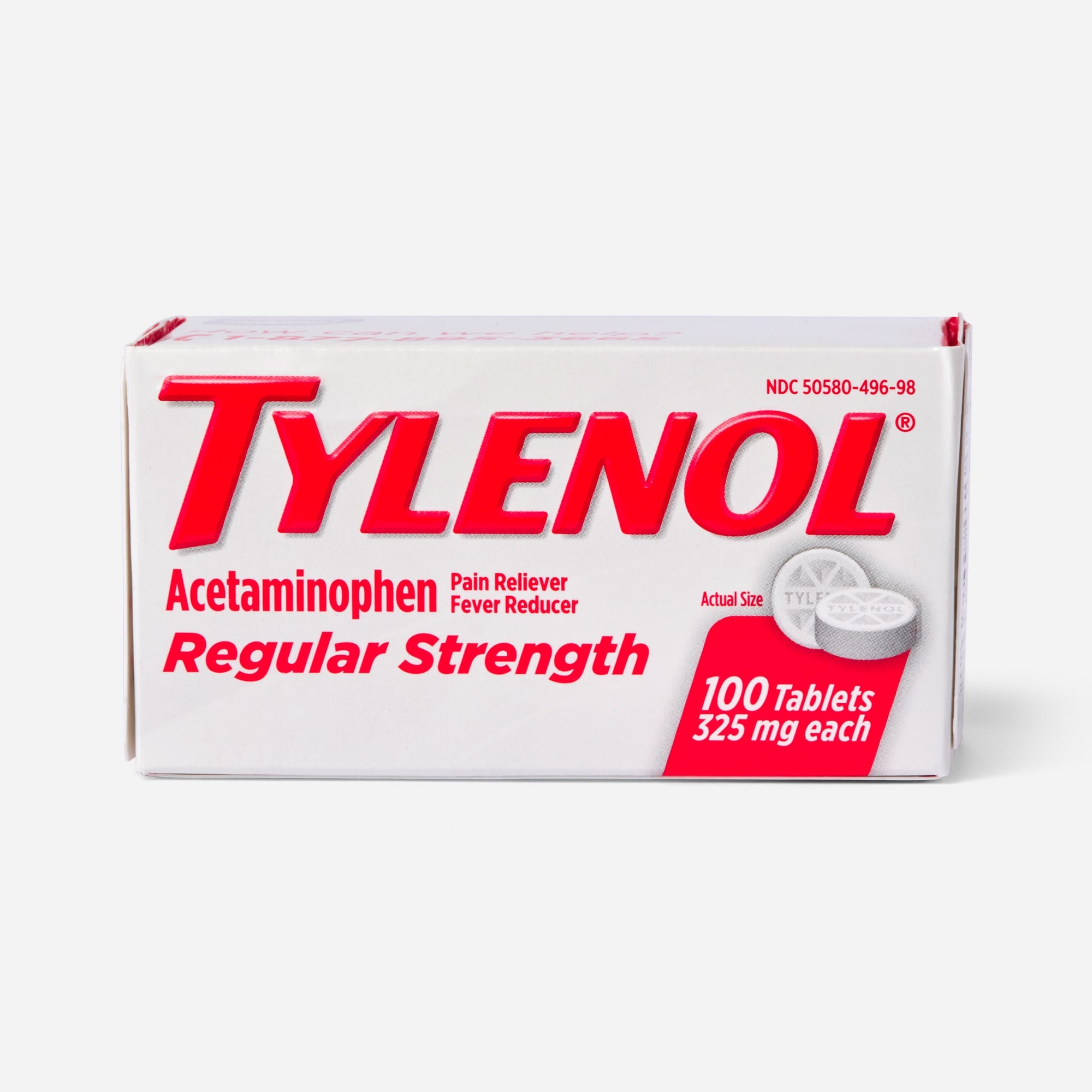 Tylenol Regular Strength Tablets, 100 ct., , large