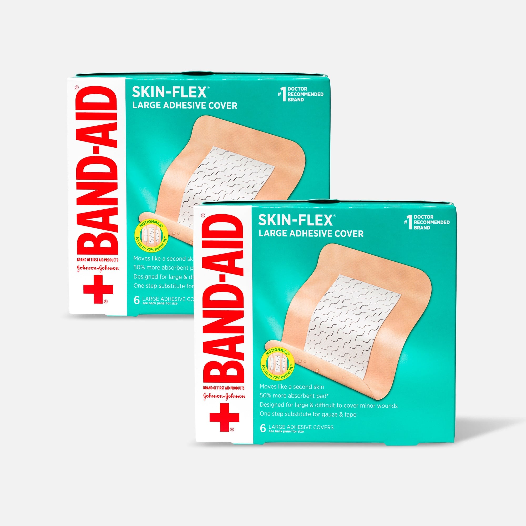 BAND-AID® Skin-Flex Large Adhesive Cover Bandages, 6 ct. (2-Pack), , large