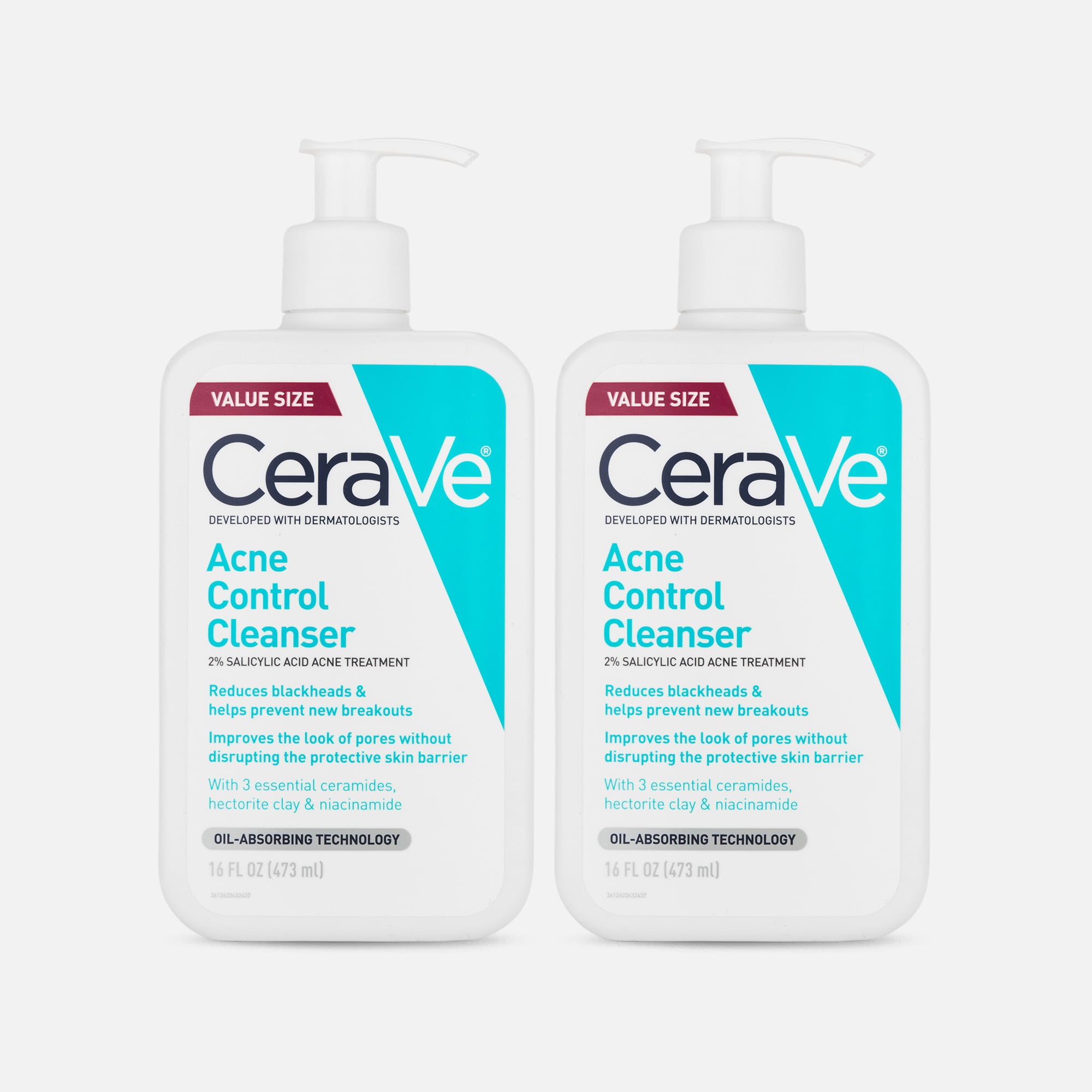 CeraVe Acne Control Cleanser, 16 oz. (2-Pack), , large