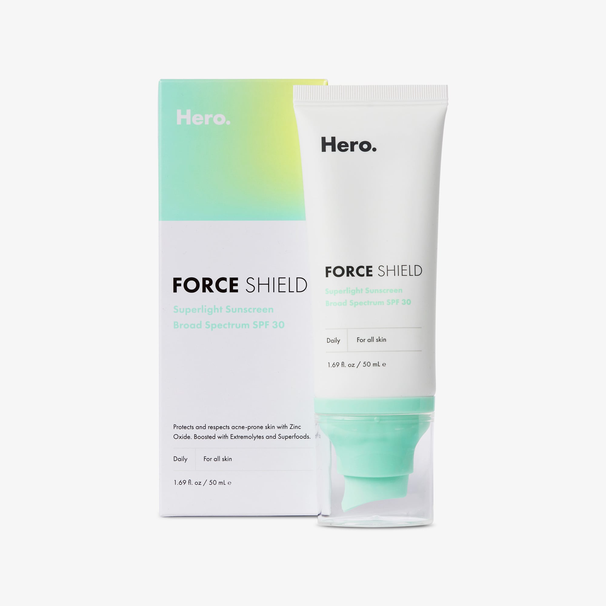 Hero Cosmetics Force Shield Superlight Sunscreen Broad Spectrum, SPF 30, 1.69 fl oz., , large