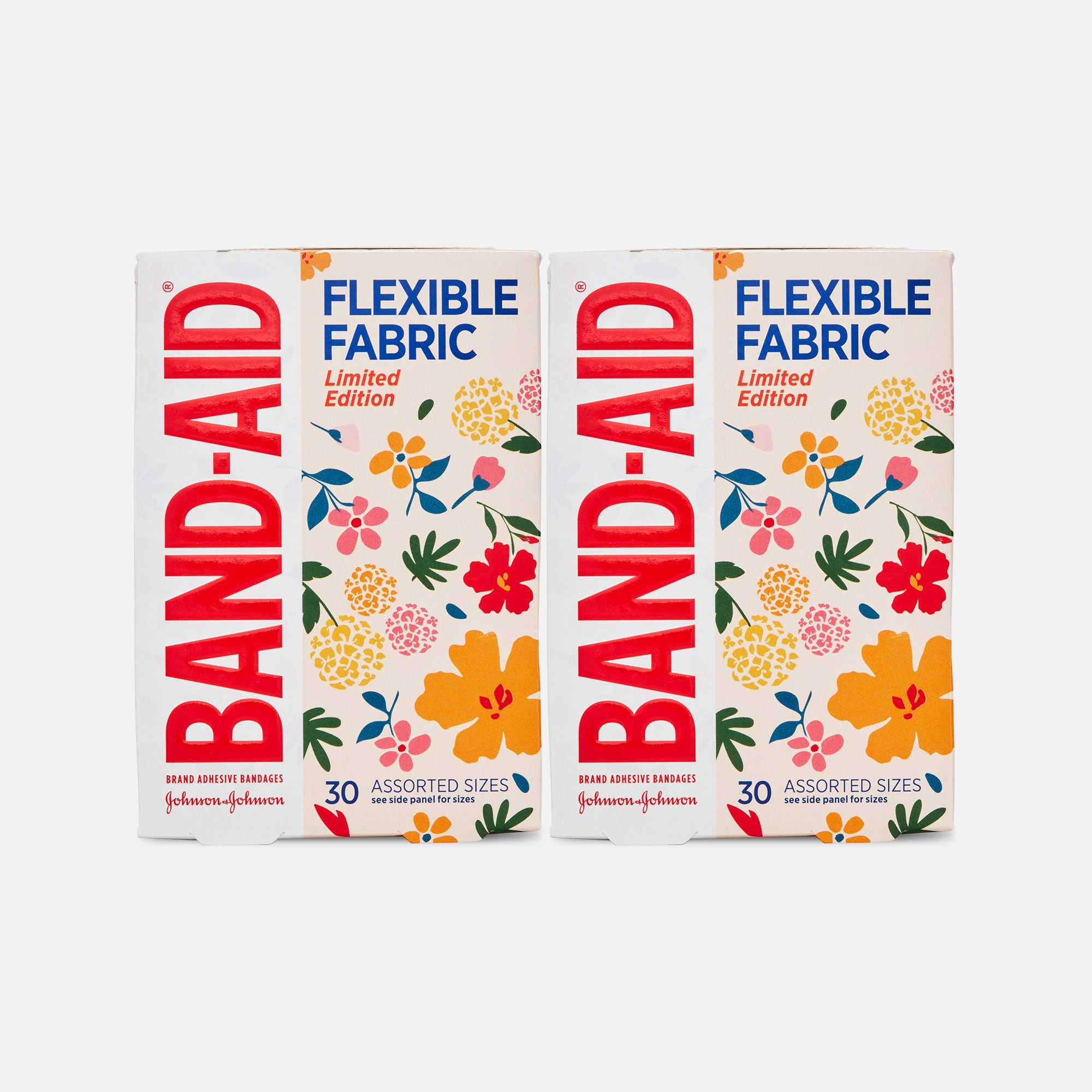 BAND-AID® Decorated Flexible Fabric Assorted 30 ct., Wildflower (2-Pack), , large