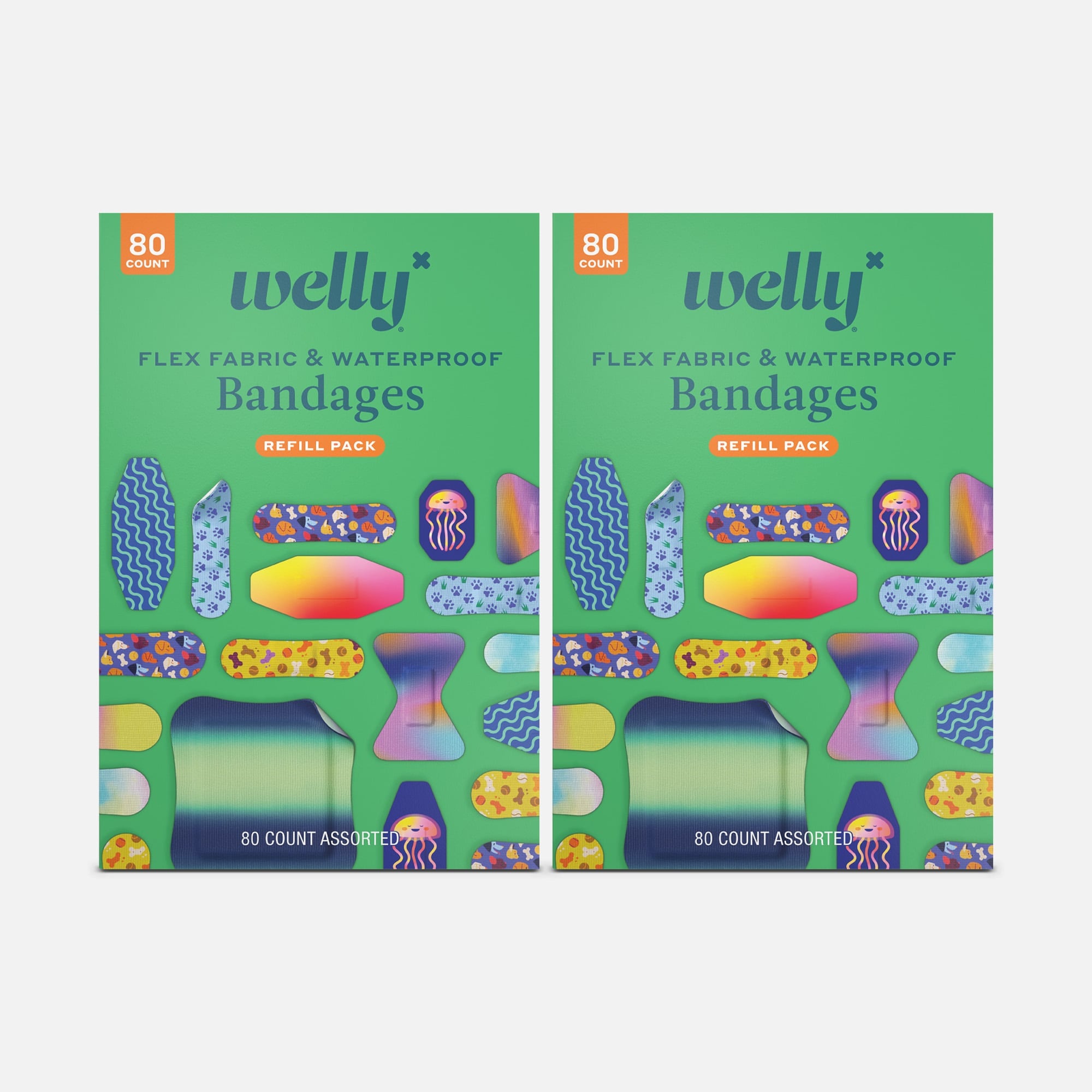 Welly Bravery Bandages Family Pack Carton Assorted, 80 ct. (2-Pack), , large