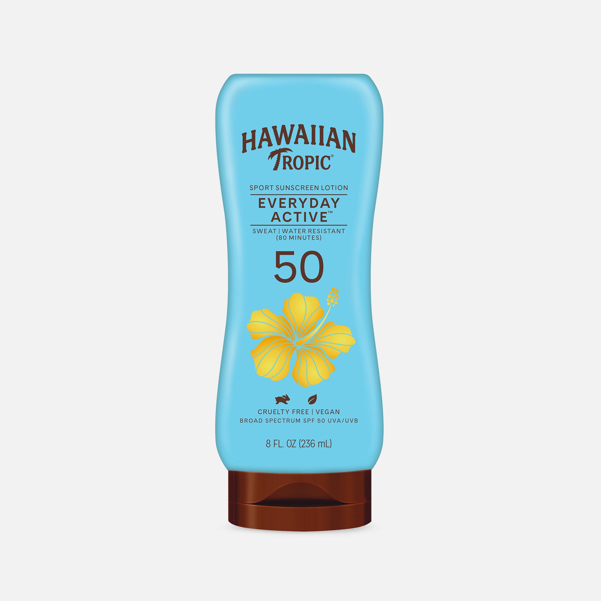 Hawaiian Tropic Island Sport Lotion Sunscreen SPF 50, 8 oz., , large