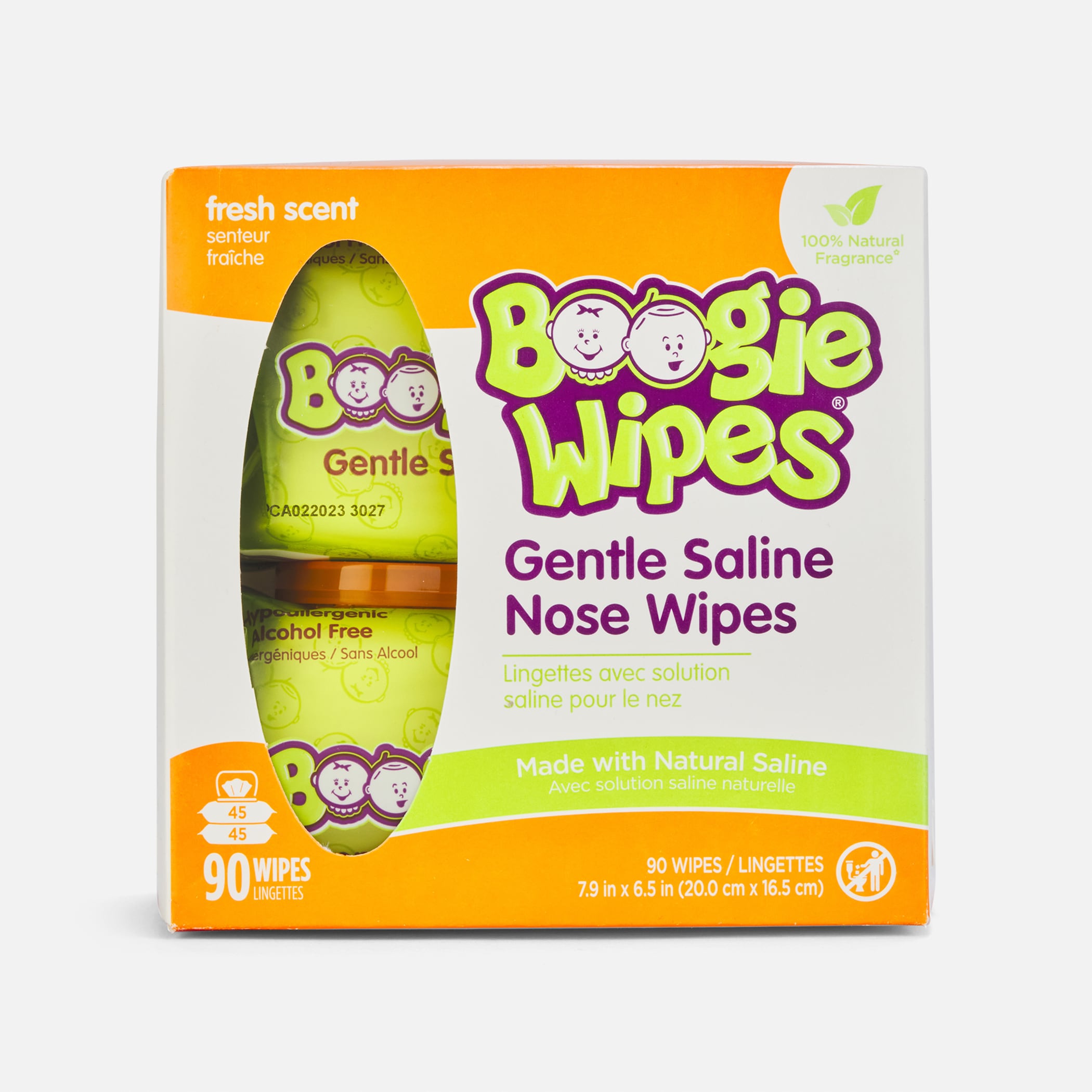 Boogie Wipes Saline Nose Wipes, , large