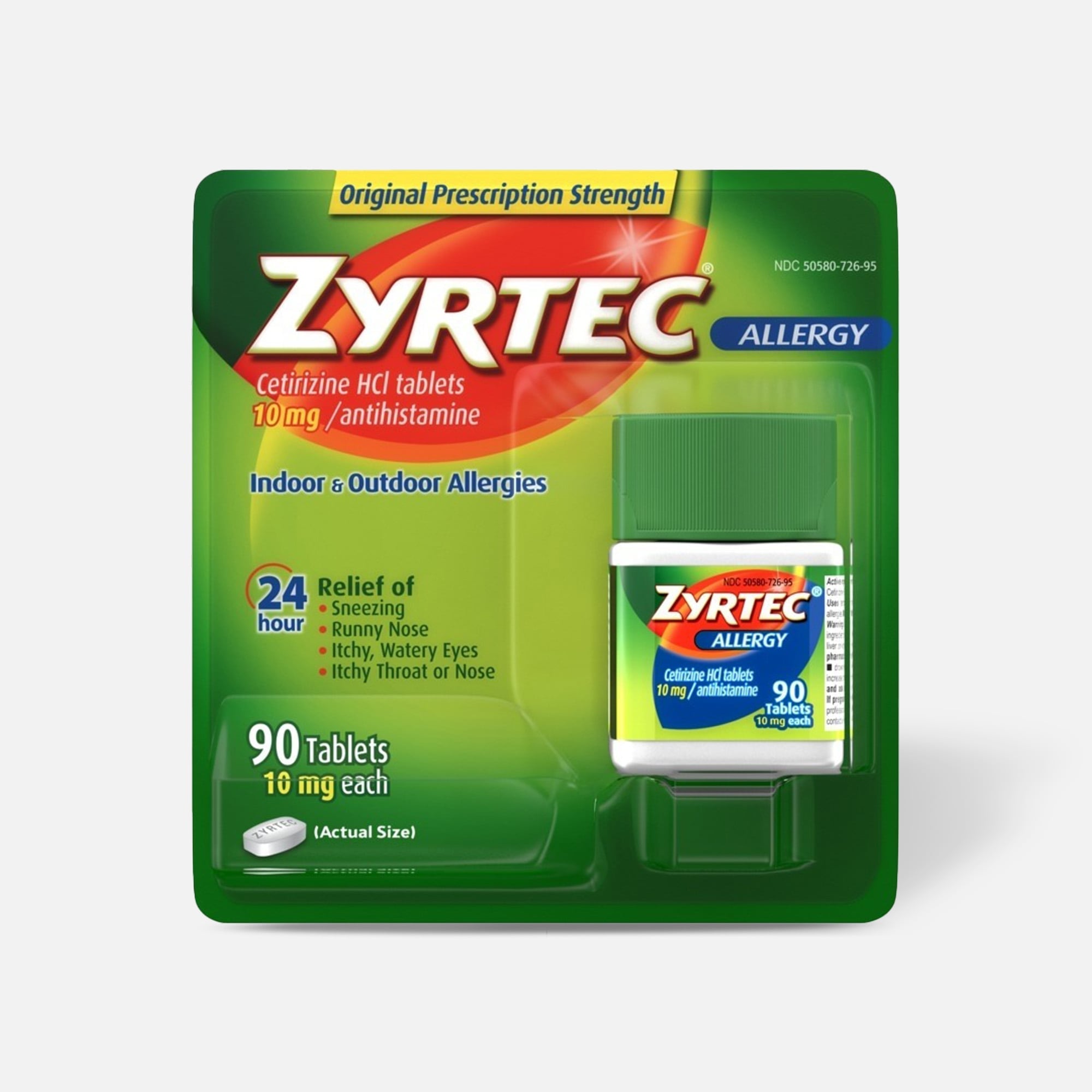 Zyrtec Indoor & Outdoor Allergy Relief Tablets, 10 mg