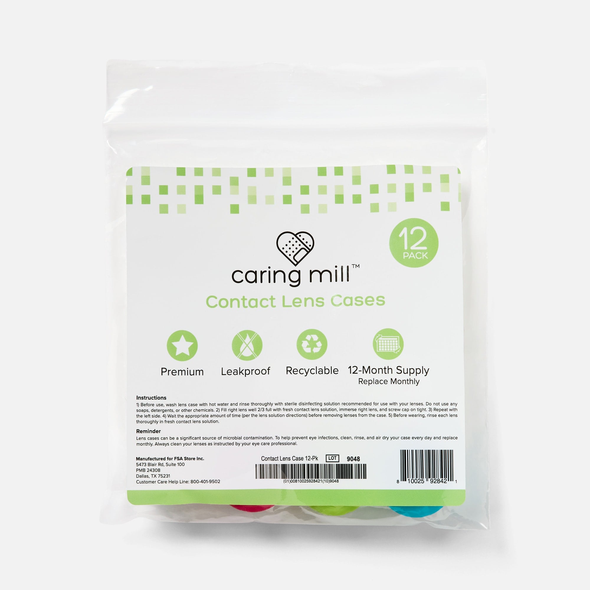 Caring Mill™ Monthly Contact Lens Cases, 12 ct., , large