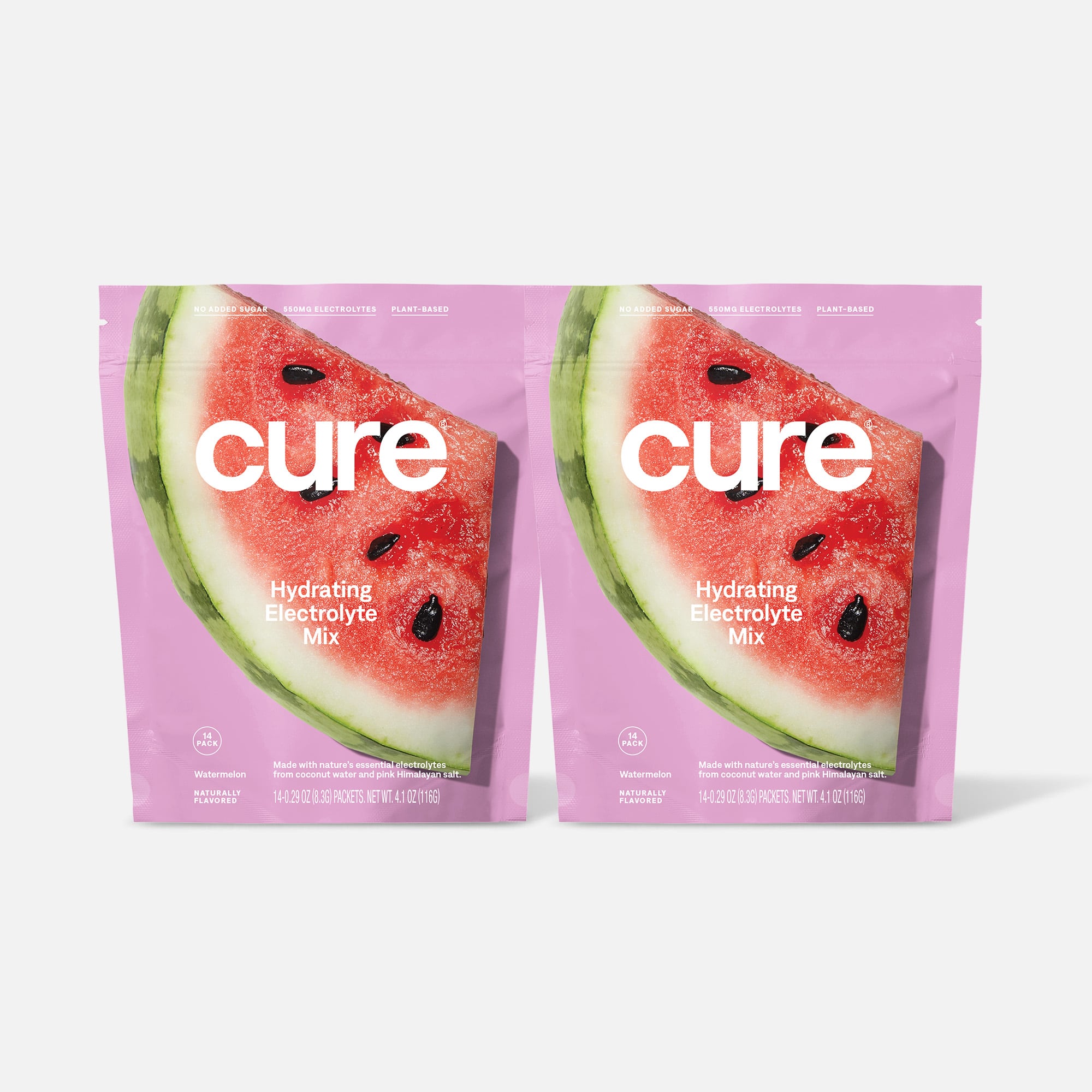 Cure Hydrating Watermelon Electrolyte Mix, 14 ct. Pouch (2-Pack), , large