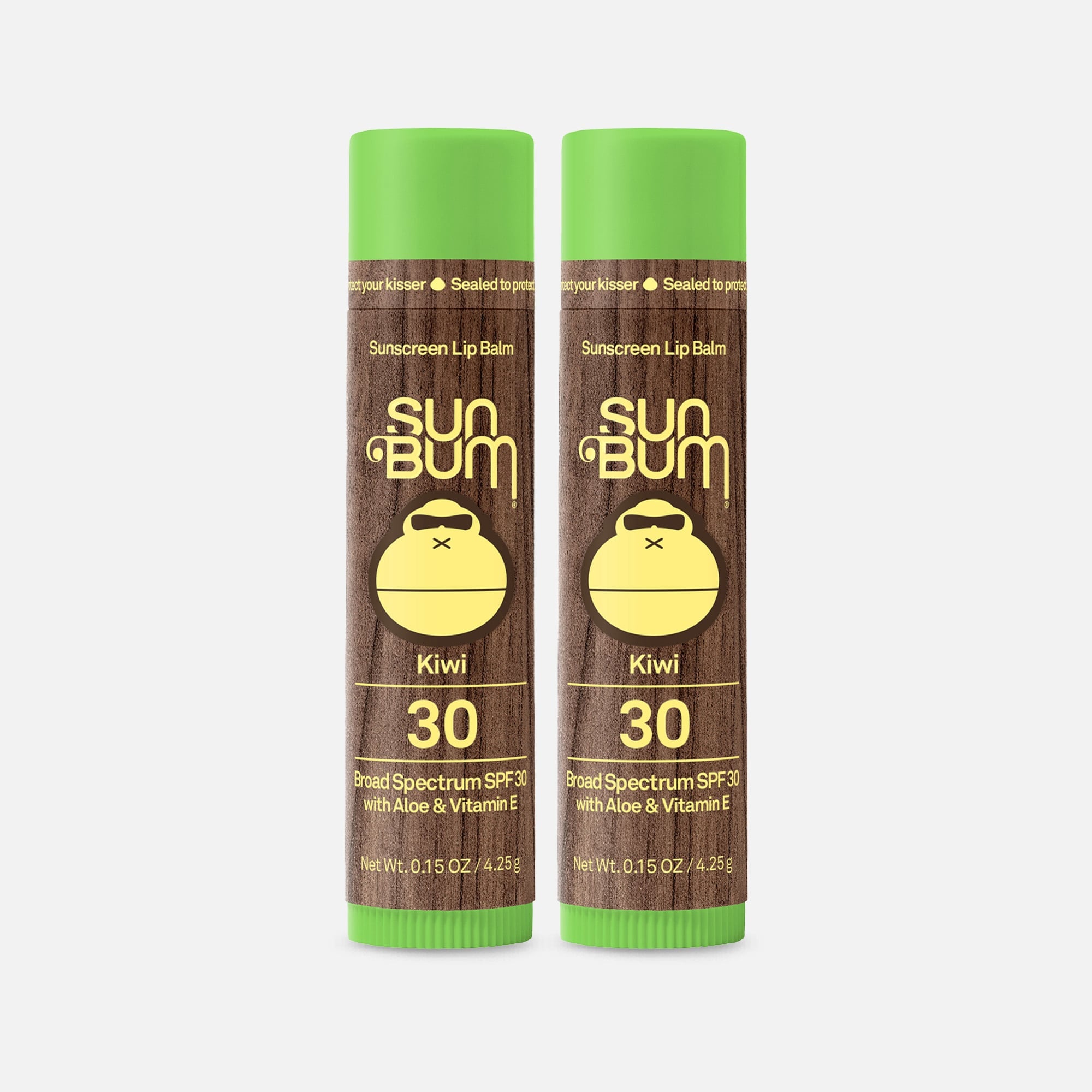 Sun Bum Lip Balm, SPF 30, Kiwi, 0.15 oz. (2-Pack), , large