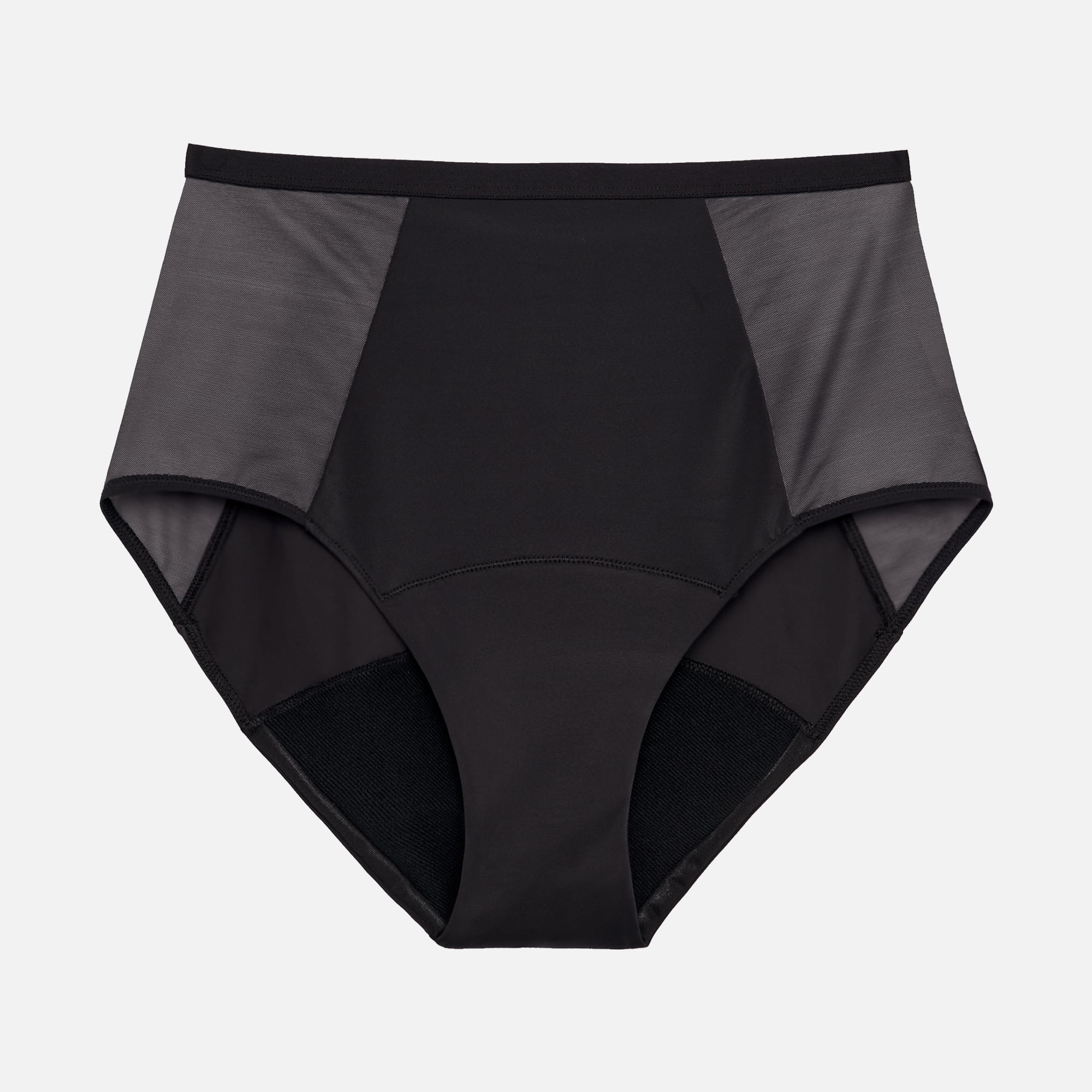 Thinx Comfort Stretch Hi-Waist Period Underwear, Black, XL