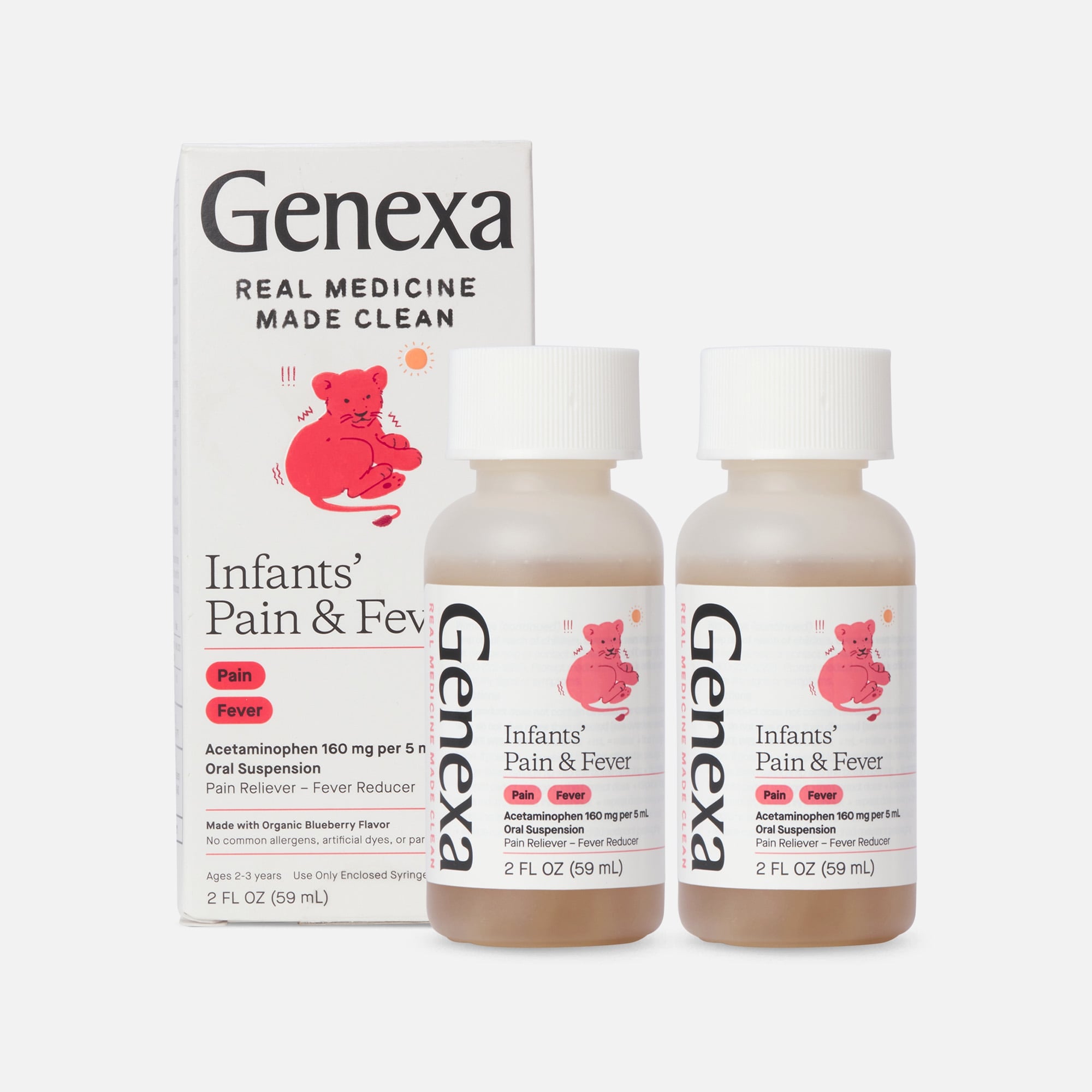 Genexa Infant's Pain & Fever Oral Suspension, 2 oz. (2-Pack), , large